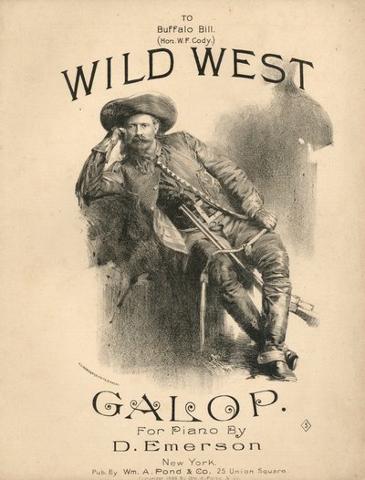 Couverture de la partition pour Wild West Galop, 1888 - American School
