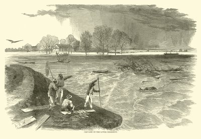Crevasse sur le bas Mississippi, 1862 - American School