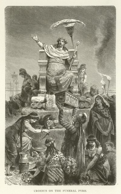 Crésus sur le bûcher funéraire - American School