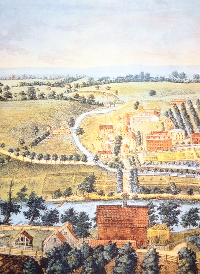 Terres agricoles cultivées de Pennsylvanie en 1750 - American School