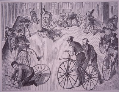 École de cyclisme (vélocipède), New York, USA - American School