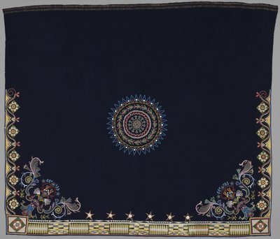 Couverture de danse, Anishinabe, Dakota, vers 1840-50 (laine, soie et perles) - American School