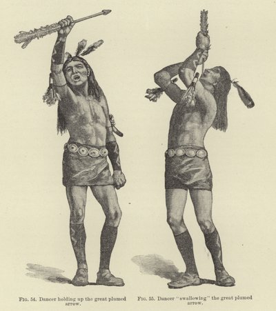 Danseur tenant la grande flèche plumée - American School