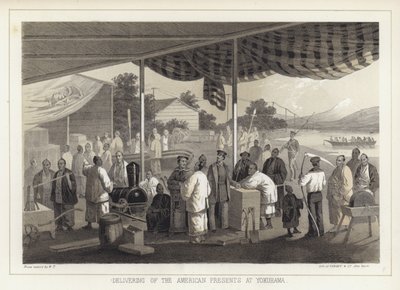 Remise des présents américains à Yokohama, Japon - American School