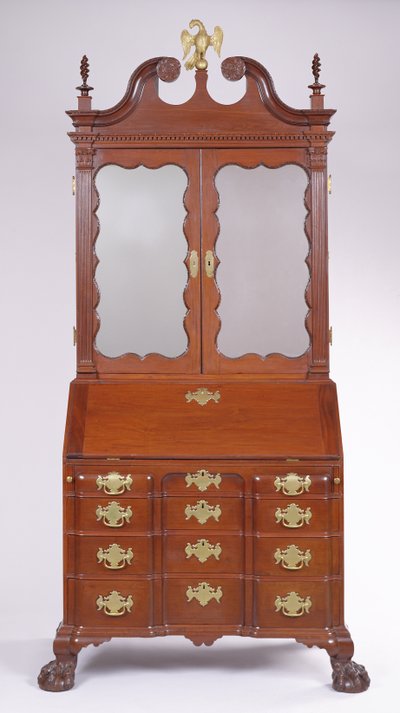 Bureau et bibliothèque, de Boston, 1765-75 - American School