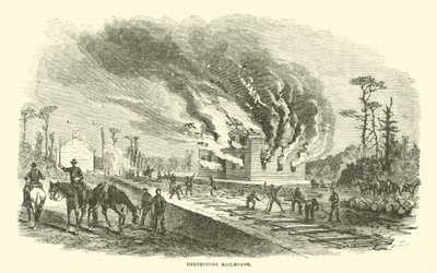 Destruction des chemins de fer, avril 1863 - American School