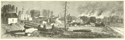 Destruction des dépôts, bâtiments publics et manufactures à Atlanta, novembre 1864 - American School