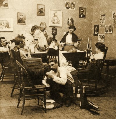 (détail) de McCarthys Wake (Partie 1), 1899 - American School