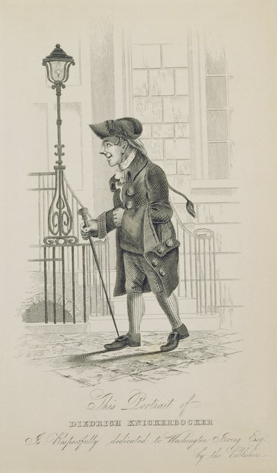 Diedrich Knickerbocker, dédié à Washington Irving (1783-1859) - American School