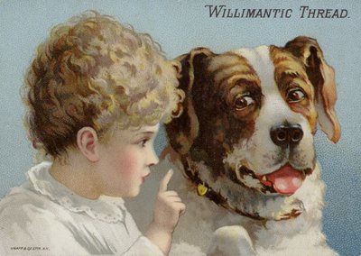 Chien et jeune enfant - American School