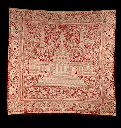 Couverture à double tissage, vers 1876 - American School