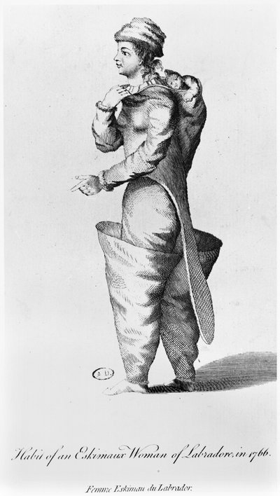 Tenue pour une femme esquimaude du Labrador, 1766 - American School