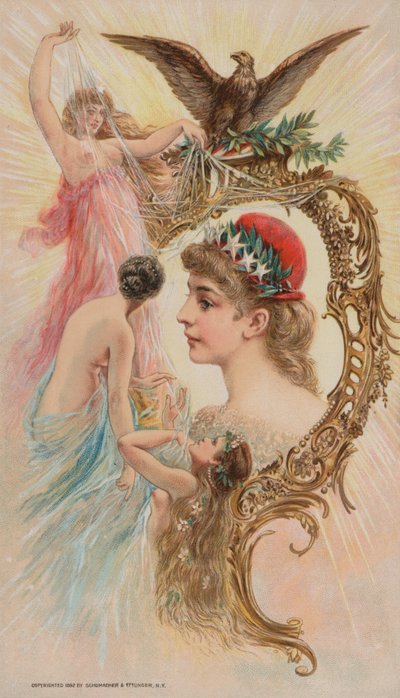 Aigle et nymphes, 1892 - American School
