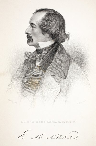 Elisha Kent Kane, illustration de La deuxième Expédition Grinnell à la Recherche de Sir John Franklin..., 1856 - American School
