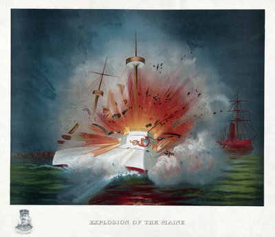 Explosion du Maine, pub. 1898 - American School