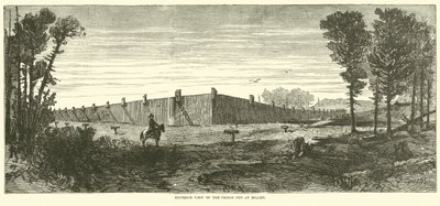 Vue extérieure de la prison de Millen, novembre 1864 - American School