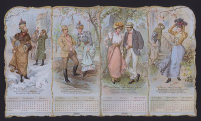 Calendrier de mode pour 1899 - American School