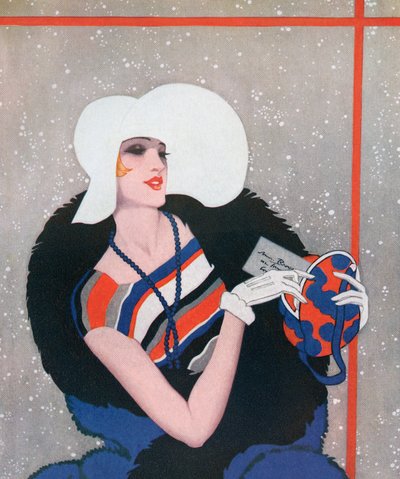 Flapper à la mode en route pour une fête - American School