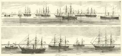 Flotte fédérale à Hampton Roads, décembre 1864 - American School