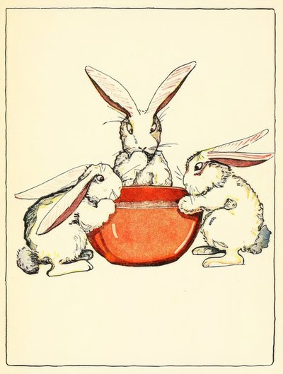 Flopsy, Mopsy et Cotton-Tail ont mangé du pain, du lait et des mûres pour le dîner - American School