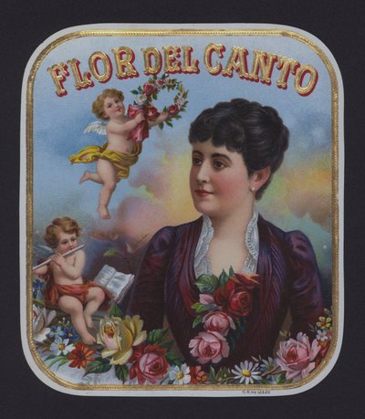 Flor del Canto, étiquette de cigare - American School