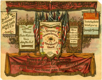 Pour Dieu, la Maison et la Terre Natale... Union Chrétienne de Tempérance des Femmes, Drapeaux de Bataille de l