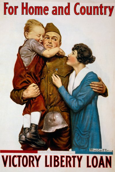 Pour la maison et le pays, affiche de prêt de liberté - American School