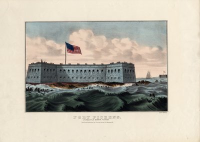 Fort Pickens : port de Pensacola, Floride, pub. par Currier & Ives, vers 1865 - American School