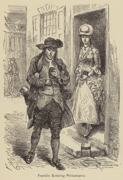 Franklin entrant à Philadelphie - American School
