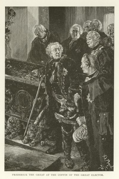 Frédéric le Grand au cercueil du Grand Électeur - American School
