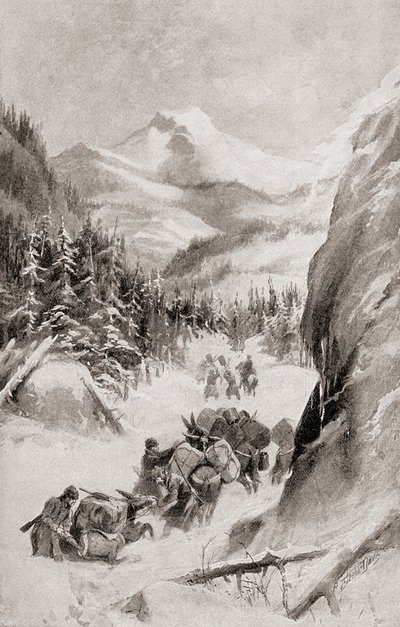 Fremont dans les Montagnes Rocheuses, Amérique du Nord, lors de sa quatrième expédition de 1848, tiré de 