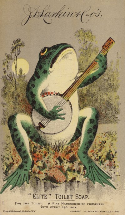 Grenouille jouant du banjo - American School