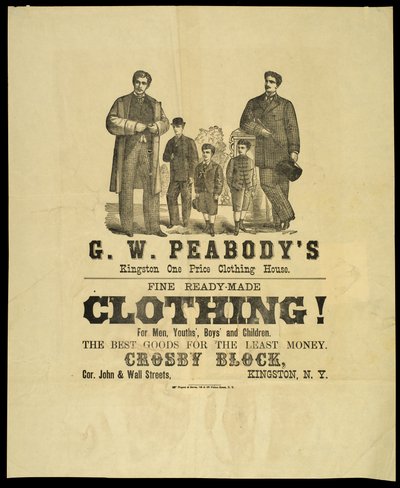 Maison de Vêtements à Prix Unique de G.W. Peabody à Kingston - American School