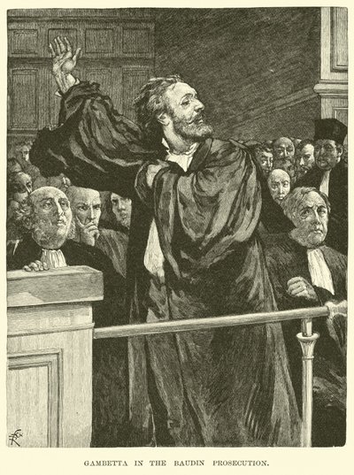 Gambetta dans la poursuite de Baudin - American School
