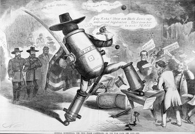 Bombes générales, le vrai candidat de la paix ou le chemin de la guerre, de The Humors of War - American School