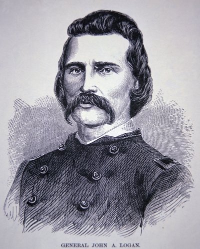 Général John Alexander Logan (1826-86) - American School