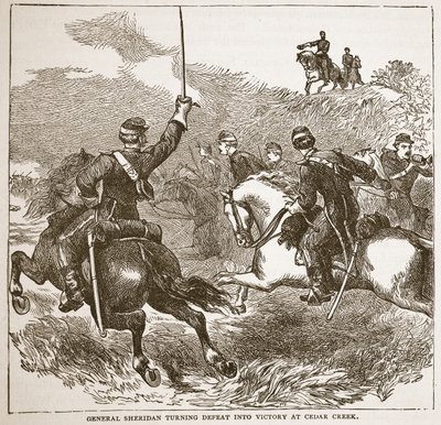 Le général Sheridan transformant la défaite en victoire à Cedar Creek, d