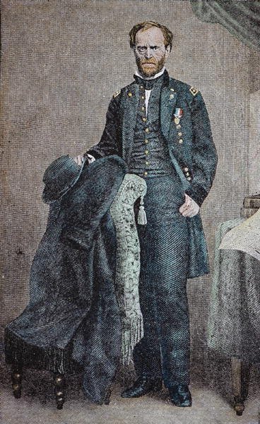 Général William T. Sherman (1820-91) - American School