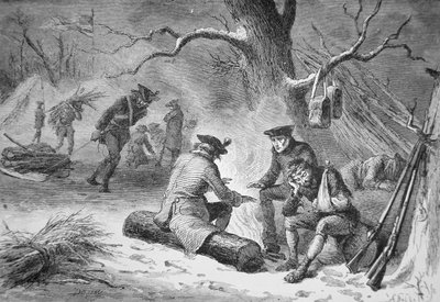 Les soldats de George Washington à Valley Forge, hiver 1777-78 - American School