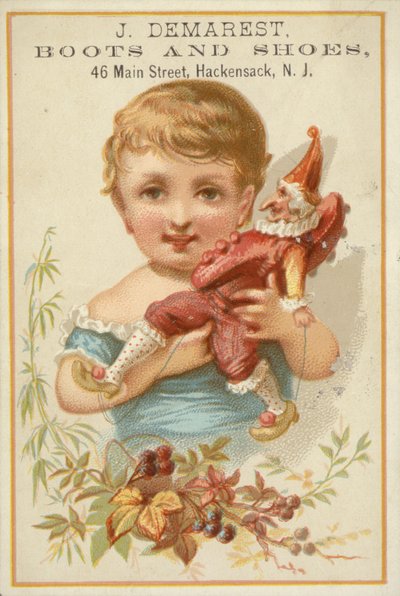 Fille tenant Monsieur Punch - American School