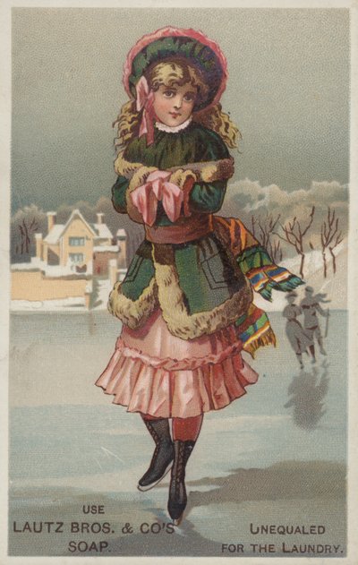 Fille patinant sur glace - American School