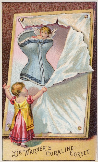 Fille regardant une image de corset - American School
