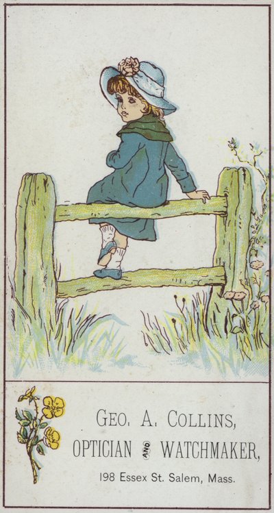 Fille assise sur une clôture - American School