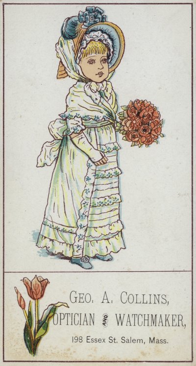 Fille portant un bouquet - American School