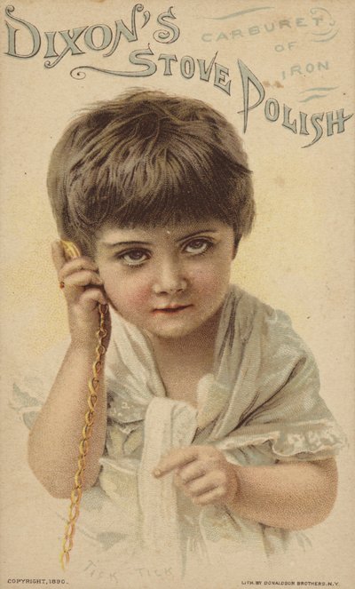 Fille tenant une montre de poche - American School