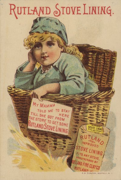 Fille assise dans un panier - American School