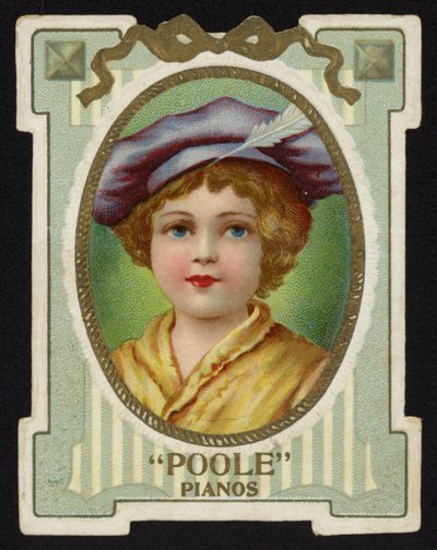 Fille portant un chapeau avec plume - American School