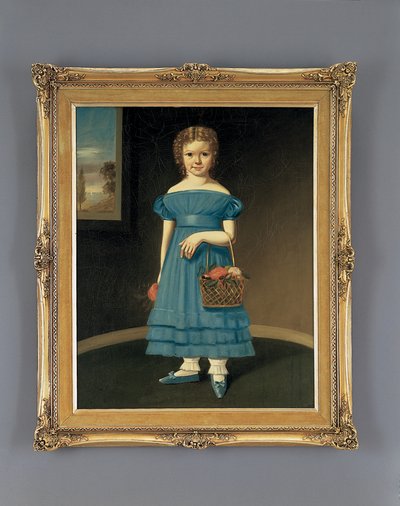 Fille avec panier de fleurs - American School