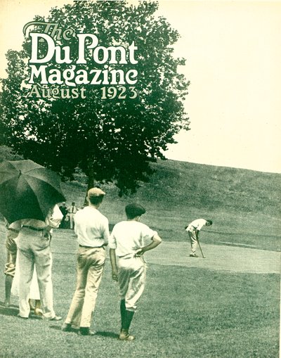 Golf, couverture du DuPont Magazine, août 1923 - American School