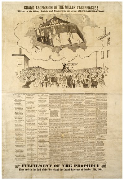 Grande ascension du tabernacle de Miller ! : Miller dans sa gloire, saints et pécheurs dans une grande conglomération ! - American School